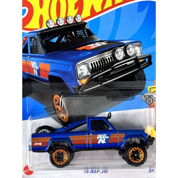 Hot Wheels 2025 Jeep J10 Blue Truck HW Hot Trucks Series New on Card - Picture 2 of 7